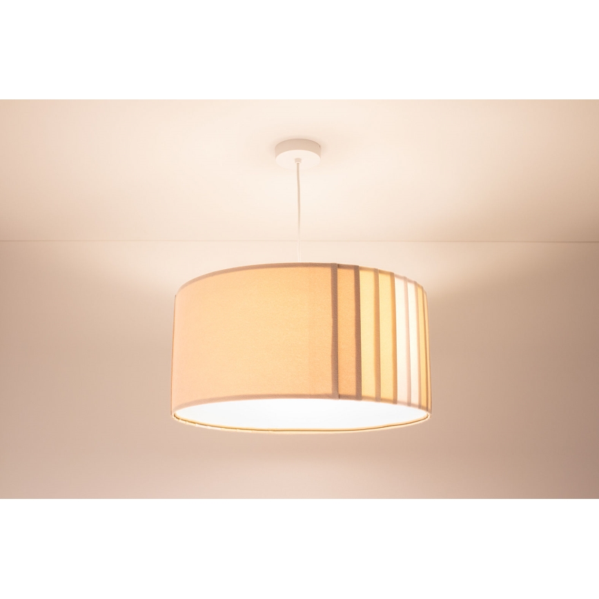 Пендел STRIPES на кабел 1xE27/60W/230V, Ø 40 см, бежов