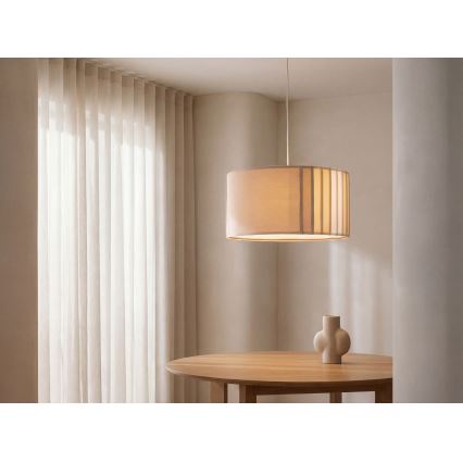 Пендел STRIPES на кабел 1xE27/60W/230V, Ø 40 см, бежов