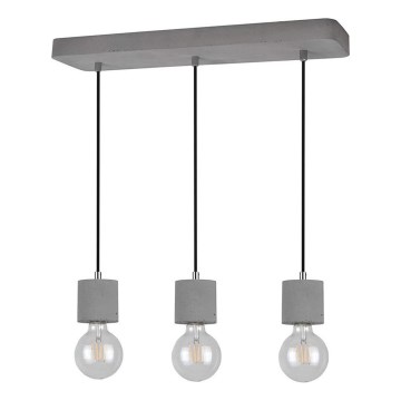 Пендел STRONG 3xE27/60W/230V бетон - FSC сертифициран
