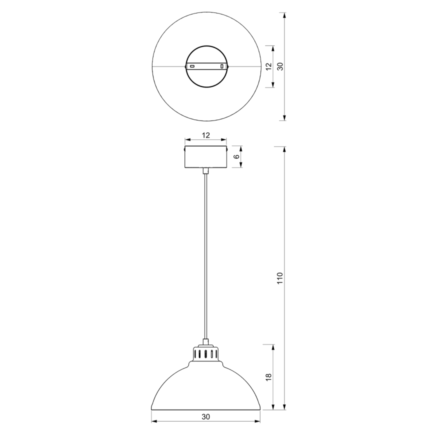Пендел SVEN 1xE27/15W/230V червен