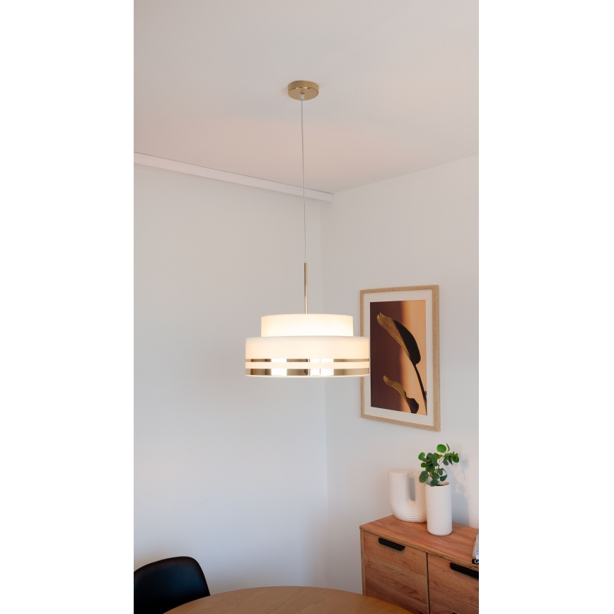 Пендел TAMI 1xE27/60W/230V бежов/златист