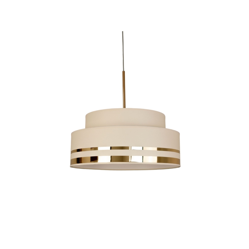 Пендел TAMI 1xE27/60W/230V Ø 40 см бежов/златист