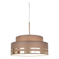 Пендел TAMI 1xE27/60W/230V Ø 40 см кафяв/златист