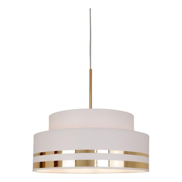Пендел TAMI 1xE27/60W/230V Ø 40 см кремав/златист