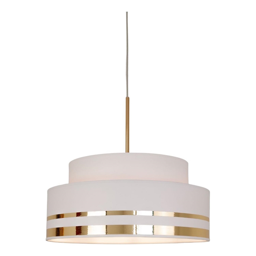 Пендел TAMI 1xE27/60W/230V Ø 40 см кремав/златист