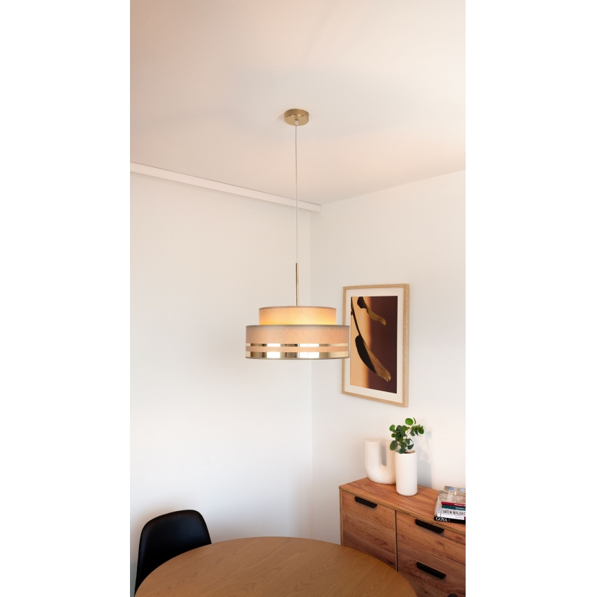 Пендел TAMI 1xE27/60W/230V кафяв/златист
