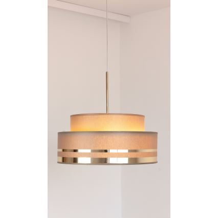 Пендел TAMI 1xE27/60W/230V кафяв/златист