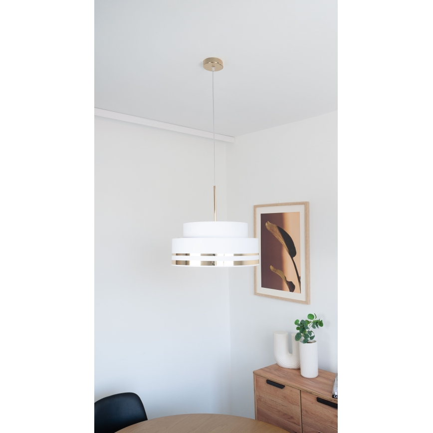 Пендел TAMI 1xE27/60W/230V кремав/златист