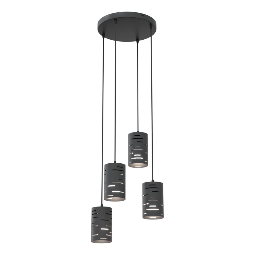 Пендел TANK 4xE27/15W/230V черен