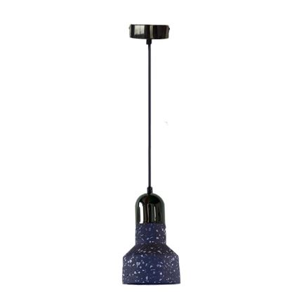 Пендел TERRAZZO 1xE27/60W/230V Ø 12 см черен