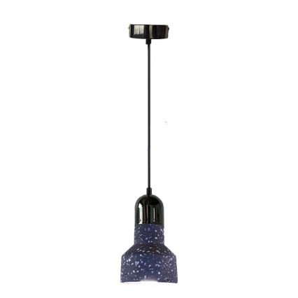Пендел TERRAZZO 1xE27/60W/230V Ø 12 см черен