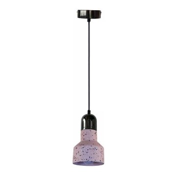 Пендел TERRAZZO 1xE27/60W/230V Ø 12 см червен