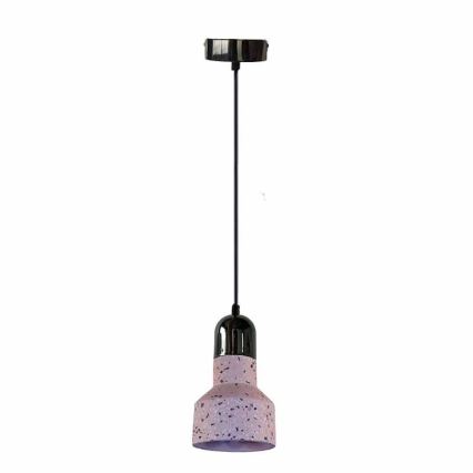 Пендел TERRAZZO 1xE27/60W/230V Ø 12 см червен