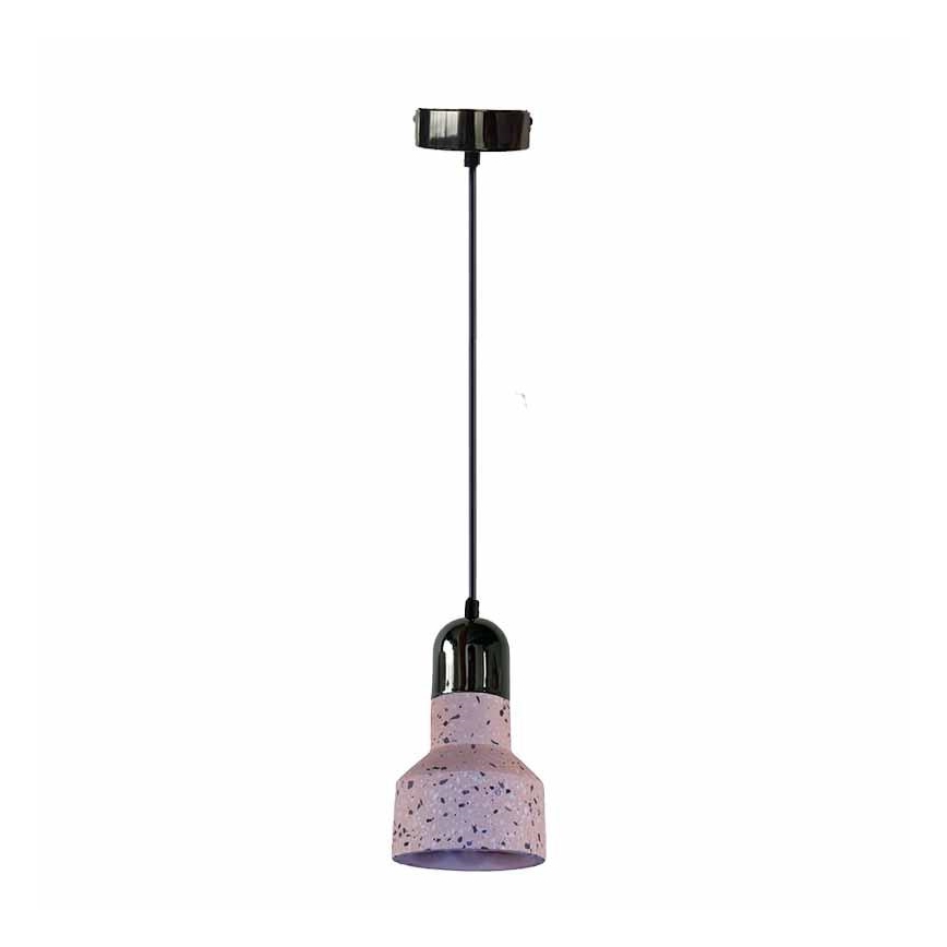 Пендел TERRAZZO 1xE27/60W/230V Ø 12 см червен