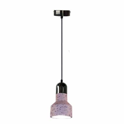 Пендел TERRAZZO 1xE27/60W/230V Ø 12 см червен