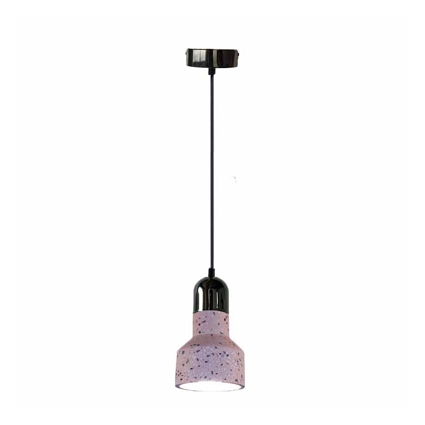 Пендел TERRAZZO 1xE27/60W/230V Ø 12 см червен