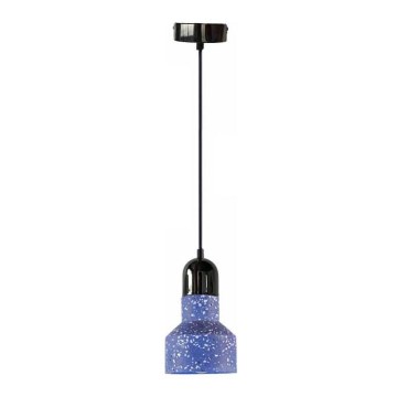 Пендел TERRAZZO 1xE27/60W/230V Ø 12 см син