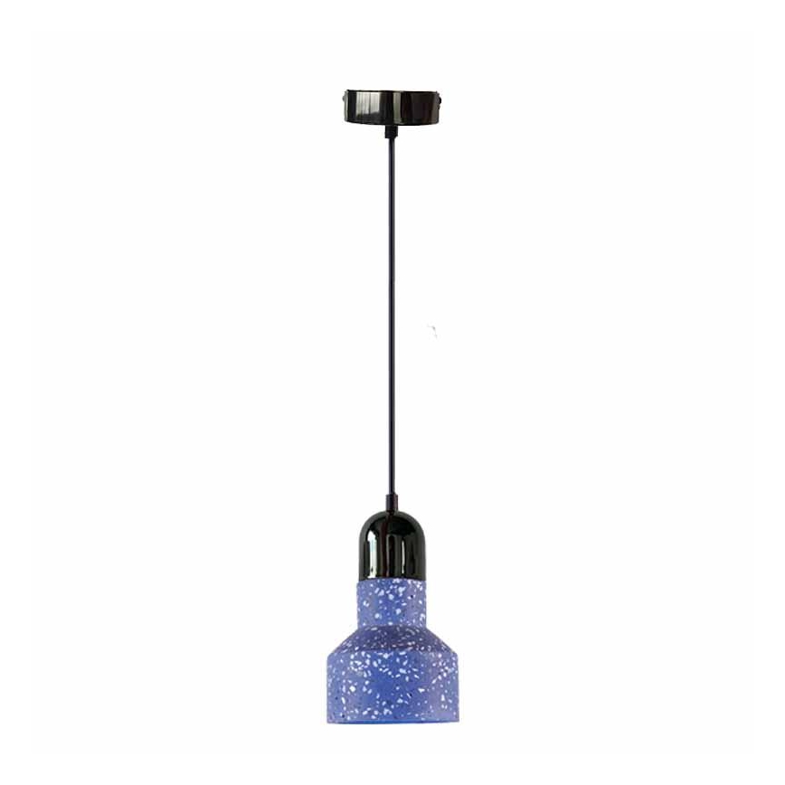 Пендел TERRAZZO 1xE27/60W/230V Ø 12 см син