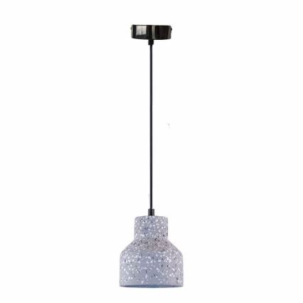 Пендел TERRAZZO 1xE27/60W/230V Ø 12 см сив
