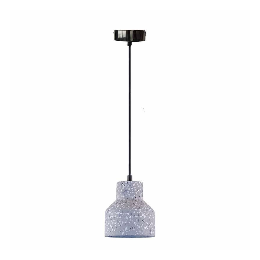 Пендел TERRAZZO 1xE27/60W/230V Ø 12 см сив