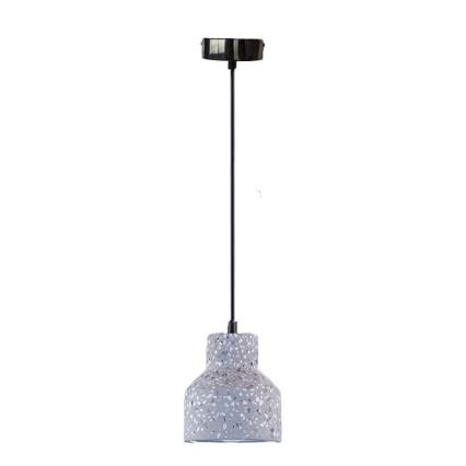 Пендел TERRAZZO 1xE27/60W/230V Ø 12 см сив