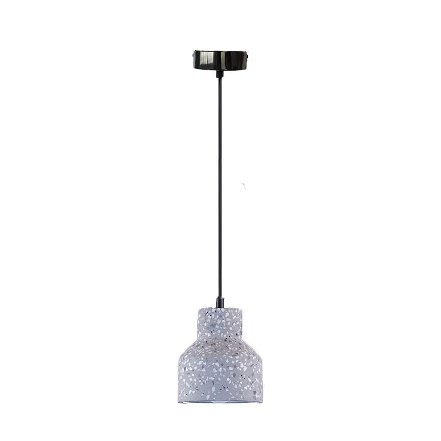 Пендел TERRAZZO 1xE27/60W/230V Ø 12 см сив