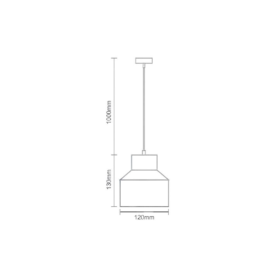 Пендел TERRAZZO 1xE27/60W/230V Ø 12 см сив