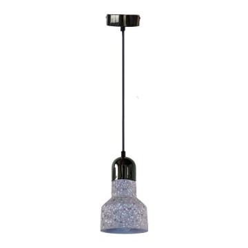 Пендел TERRAZZO 1xE27/60W/230V Ø 12 см сив
