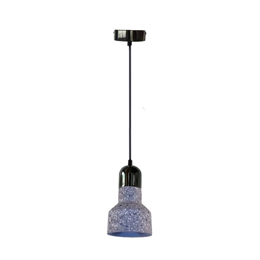 Пендел TERRAZZO 1xE27/60W/230V Ø 12 см сив