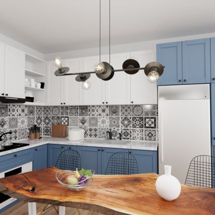 Пендел TOKEN 6xE27/15W/230V черен