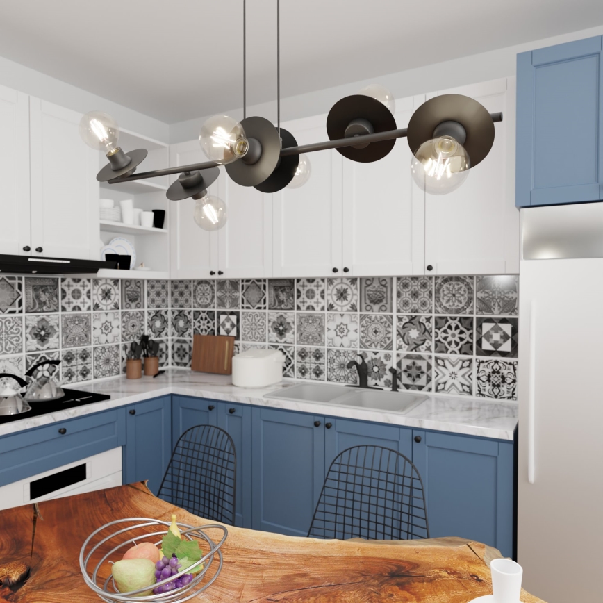 Пендел TOKEN 6xE27/15W/230V черен