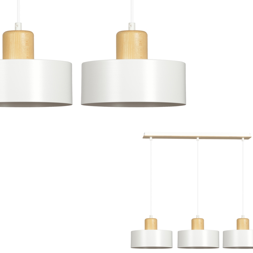 Пендел TORIN 3xE27/15W/230V бял