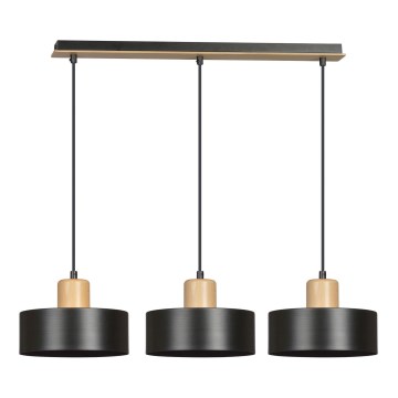 Пендел TORIN 3xE27/15W/230V черен