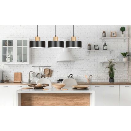 Пендел TORIN 3xE27/15W/230V черен