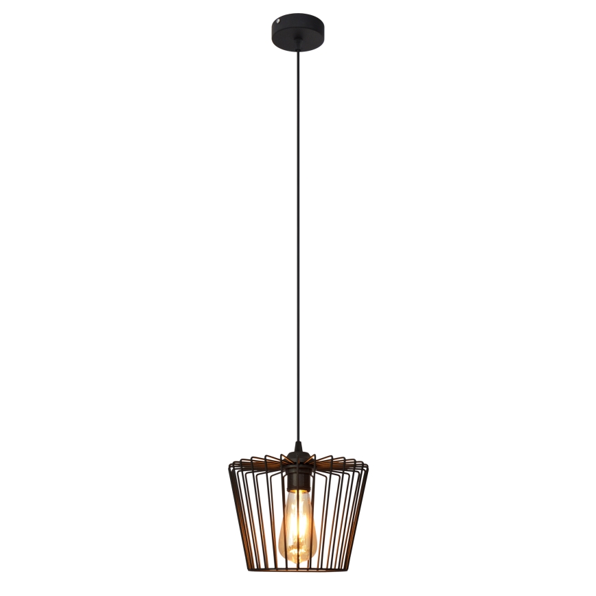 Пендел TORRI 1xE27/15W/230V Ø 23 см черен