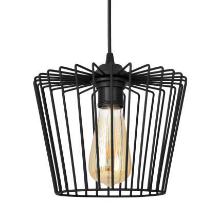 Пендел TORRI 1xE27/15W/230V Ø 23 см черен