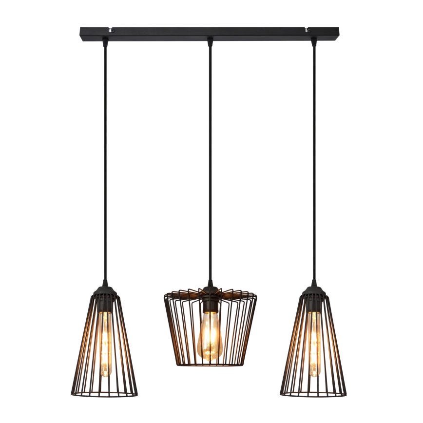 Пендел TORRI 3xE27/15W/230V черен