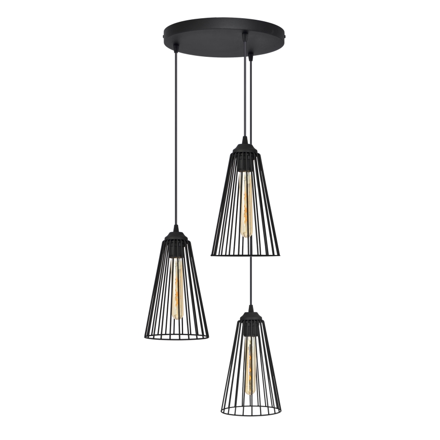 Пендел TORRI 3xE27/15W/230V черен