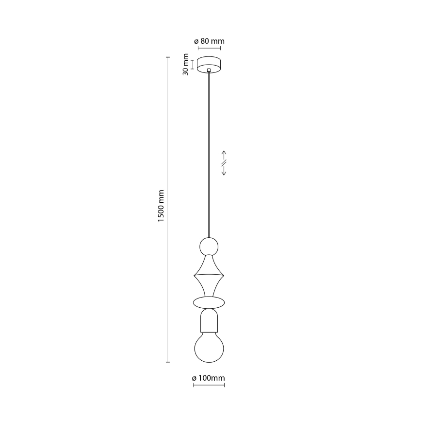 Пендел TOWER 1xE27/15W/230V тухла