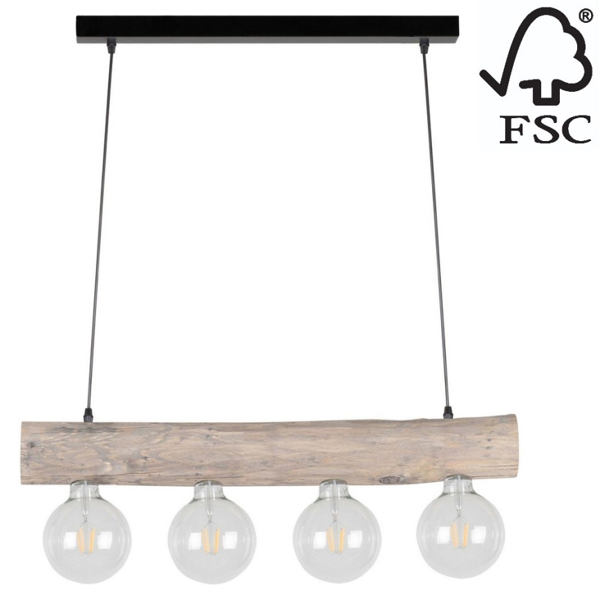 Пендел TRABO 4xE27/60W/230V бор - FSC сертифициран