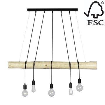 Пендел TRABO 5xE27/60W/230V бор - FSC сертифициран
