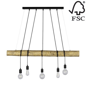 Пендел TRABO 5xE27/60W/230V бор - FSC сертифициран