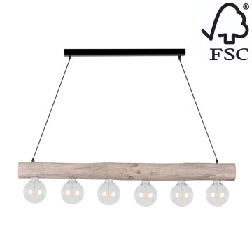 Пендел TRABO 6xE27/60W/230V бор - FSC сертифициран