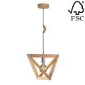 Пендел TRIGONON 1xE27/60W/230V матов дъб - FSC сертифициран