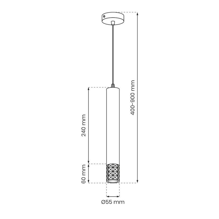 Пендел TUBI 1xGU10/8W/230V лъскав хром