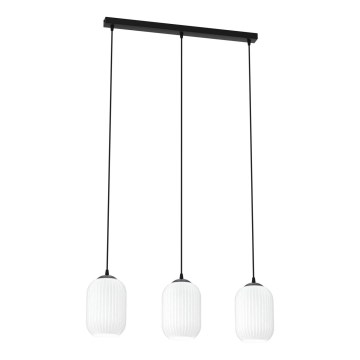 Пендел VERDI 3xE27/15W/230V черен/бял