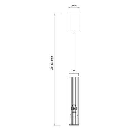 Пендел VERTICAL 1xGU10/8W/230V бял