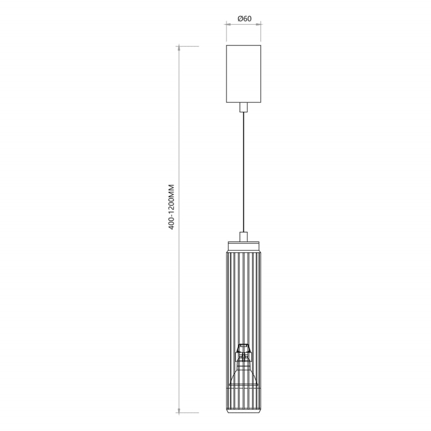 Пендел VERTICAL 1xGU10/8W/230V бял