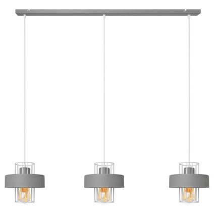 Пендел VOLTA 3xE27/15W/230V сив