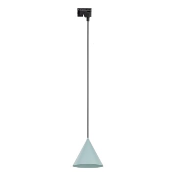 Пендел за 1-фазна релсова система CONO 1xE27/15W/230V черен/мента